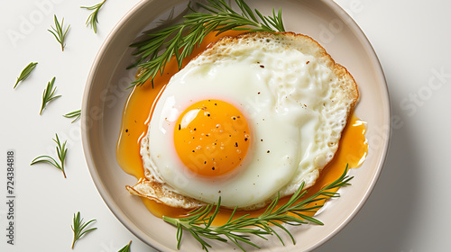 Perfectly Fried Egg on Transparent Background