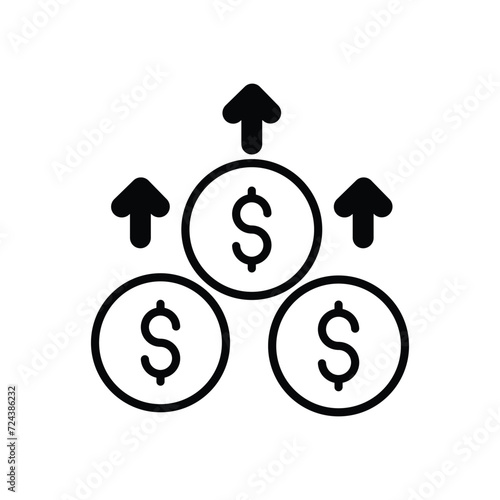 funds raising icon with white background vector stock illustration