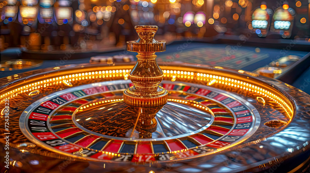 Roulette wheel in casino. Roulette wheel in casino. Gambling for money Roulette wheel in casino. Roulette wheel in casino. Gambling for money