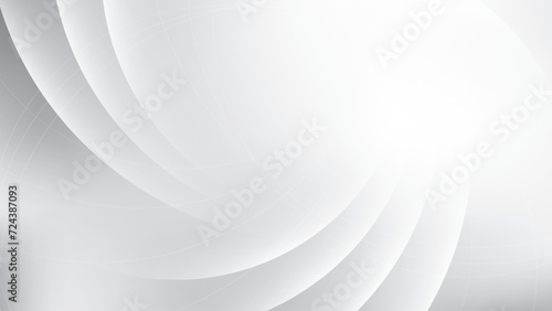 Abstract  white and gray color, modern design stripes background with round shape. Vector illustration.