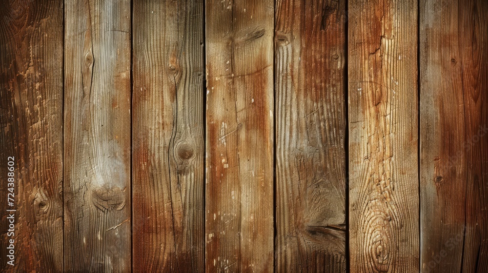 Naklejka premium Old wooden fence planks background