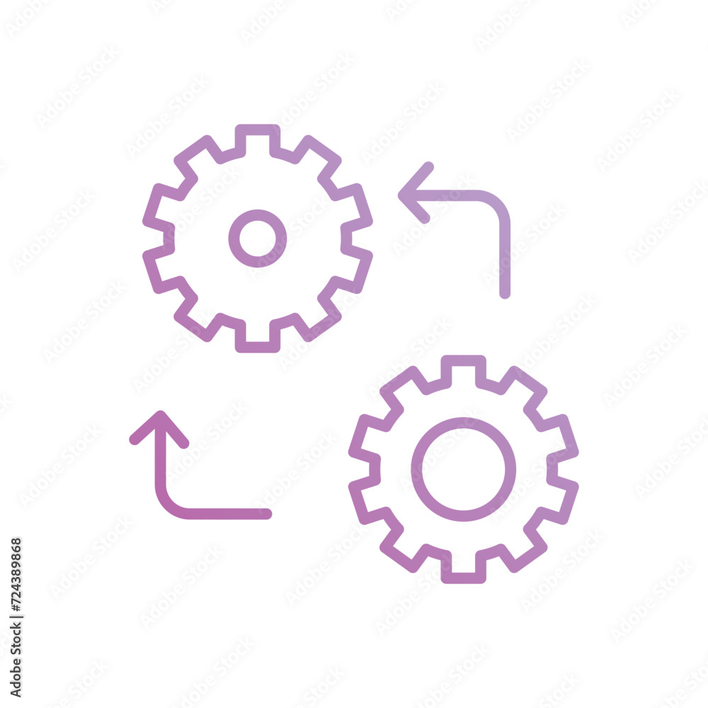 implementation icon with white background vector stock illustration