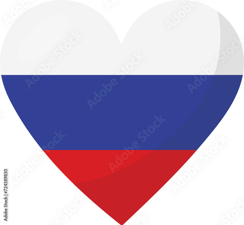Free Download Russia flag heart 3D style. - GFXLoad