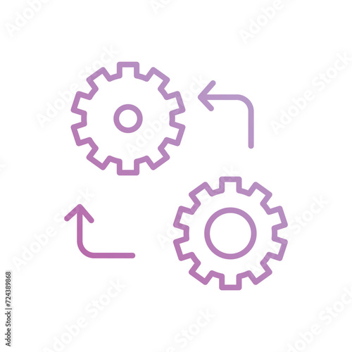 implementation icon with white background vector stock illustration