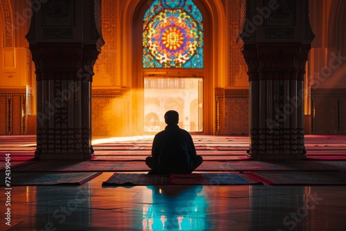 person in solitude sitting in prayer