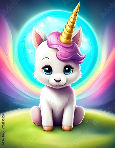 Baby Unicorn, Cute Cartoon Character © Jolanta