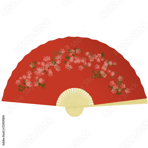 Illustration image of chinese new year fan for decoration