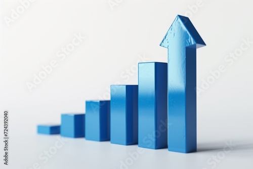 Free Download blue graph chart arrow icon sign symbol - GFXLoad