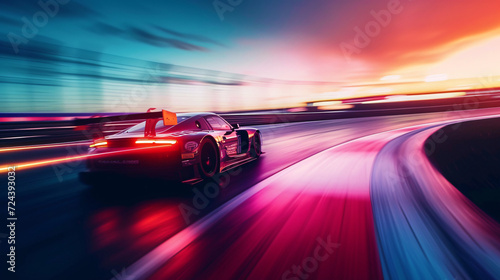 Blurred Race car