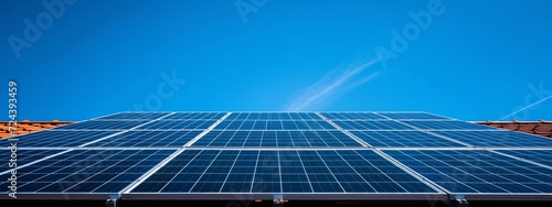  Close-up of solar panels on a house  showcasing the integration of clean energy technology in home construction.