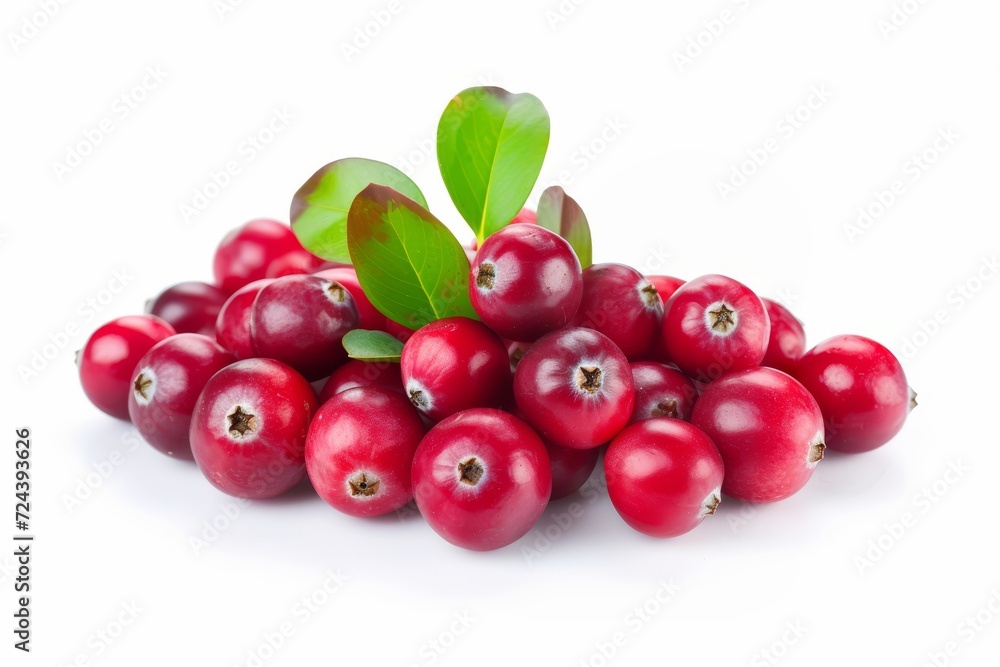 Fresh cranberries isolated on white background Fresh cranberries isolated on white background
