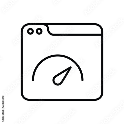 speed optimization icon with white background vector stock illustration