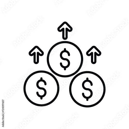 funds raising icon with white background vector stock illustration