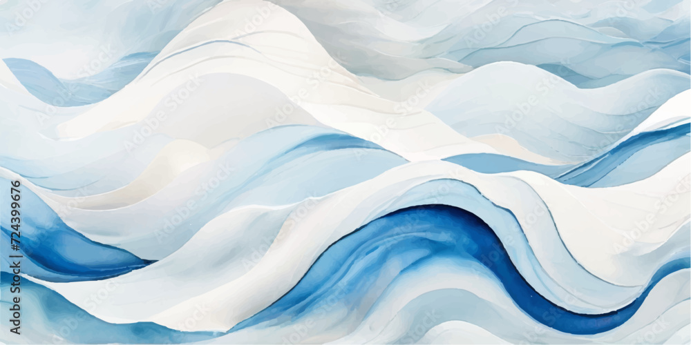 Fototapeta premium abstract soft blue and white abstract water color ocean wave texture background. Banner Graphic Resource as background for ocean wave and water wave abstract graphics.