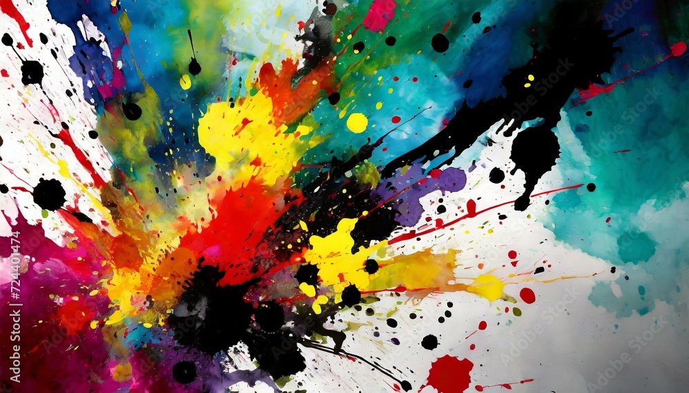 Chromatic Chaos: Abstract Dance of Paint Stains and Splashes Chromatic Chaos: Abstract Dance of Paint Stains and Splashes