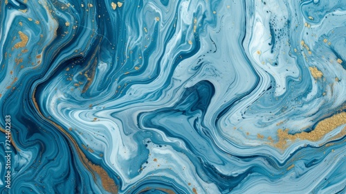 Swirling marble with gold veins, a rich blend of colors and natural luxury in an abstract form. © mashimara