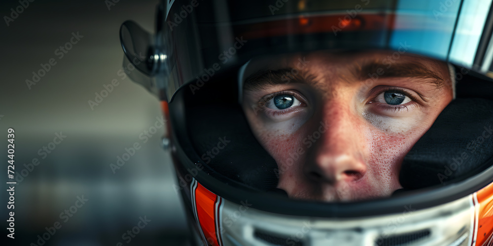 Close Up The Determined Eyes of a Racer