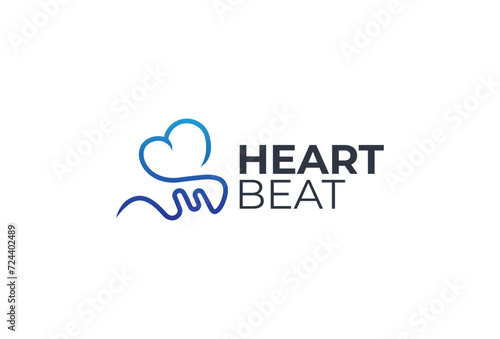 pulse icon logo template vector illustration design