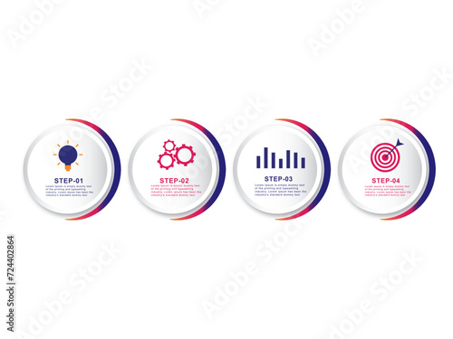 Business infographic timeline icons designed for abstract background template