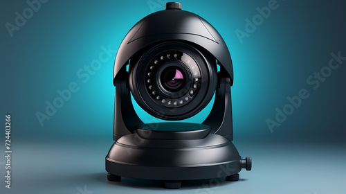 A high-quality webcam isolated against a clear white background.