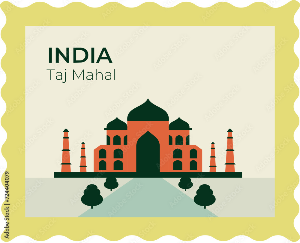 Taj Mahal Postage Stamp