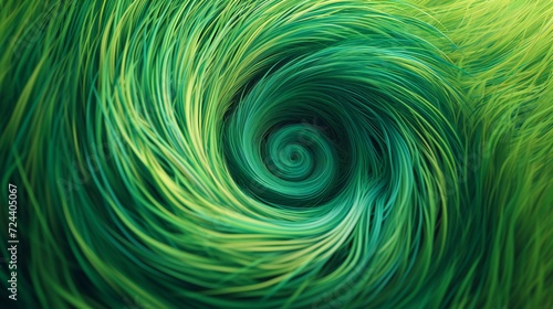 Grass tufts in 3D, forming a mesmerizing swirl with circular and wavy patterns, an artistic dance in nature's theater.