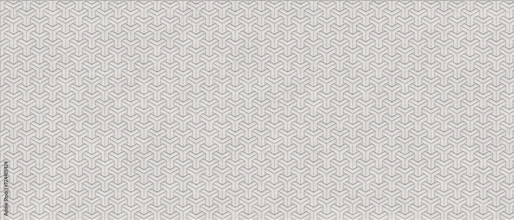 Fototapeta premium geometric 3d structure wallpaper pattern, digital decorative interior background texture, ceramic tile, carpet, cover, card.