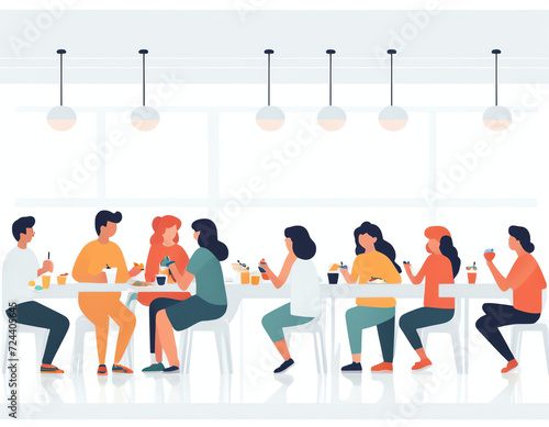 students in the cafetaria