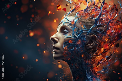 Abstract image of dementia, understanding brain health and cognitivit imperment