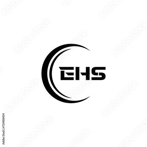 EHS logo. E H S design. WhitE H SHS letter. EHS, E H S letter logo SET design. Initial letter EHS linked circle uppercase monogram logo. E H S letter logo SET vector design. EHS letter logo design 