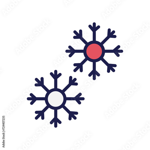 snow flakes icon with white background vector stock illustration