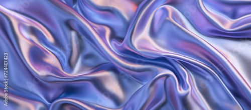 Silky, iridescent fabric waves in a fluid pattern.
