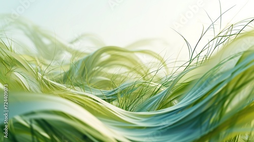 Grassland serenade: Wavy tall grass creating fluid patterns, a natural symphony of calming rhythms in the meadow.