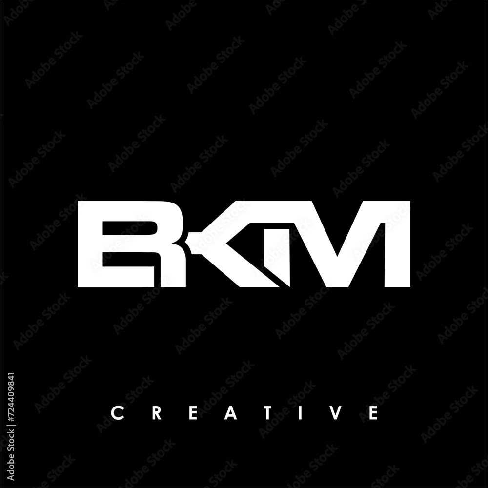 BKM Letter Initial Logo Design Template Vector Illustration