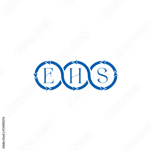 EHS logo. E H S design. WhitE H SHS letter. EHS, E H S letter logo SET design. Initial letter EHS linked circle uppercase monogram logo. E H S letter logo SET vector design. EHS letter logo design 