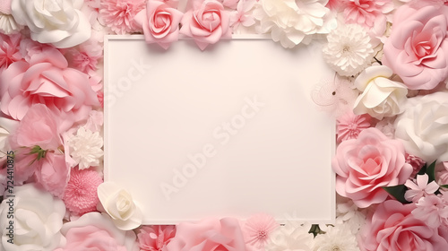 Romantic background with copy space area. Background with rose ornaments, suitable for Valentine's events, weddings or romantic themes. © Dentma Art