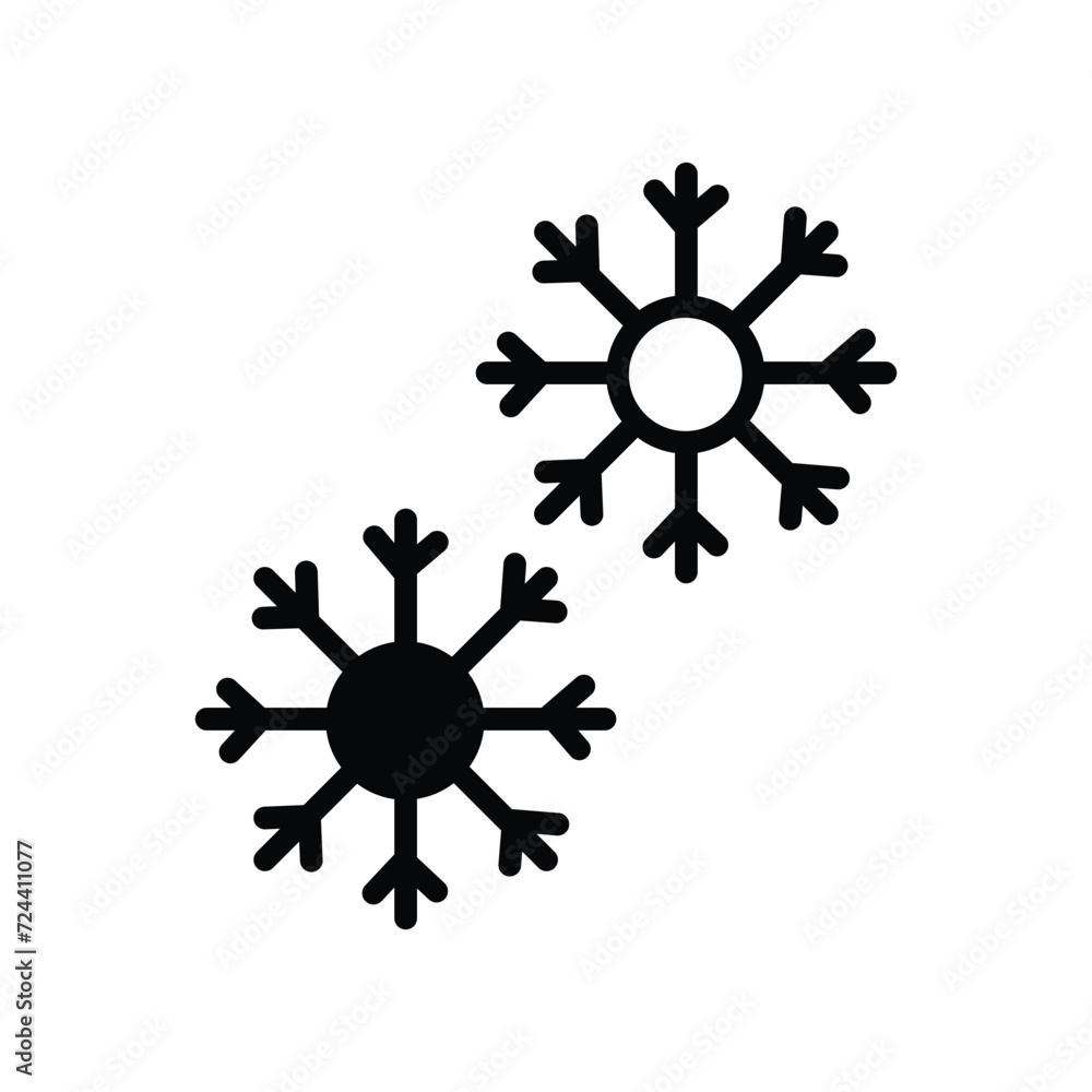 Fototapeta premium snow flakes icon with white background vector stock illustration