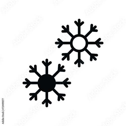 snow flakes icon with white background vector stock illustration