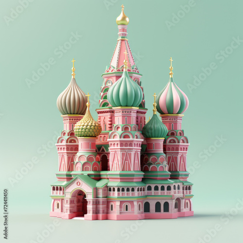 Saint Basil's Cathedral Miniature Display from Russia. The Cathedral of Vasily the Blessed, commonly known as Saint Basil's Cathedral, is an Orthodox church in Red Square of Moscow, and now a museum photo