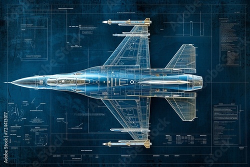 General Dynamics F-16 Fighting Falcon blueprint photo
