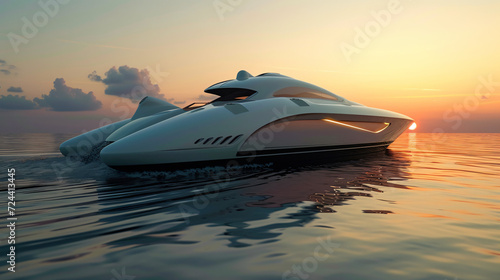 Futuristic motor boat