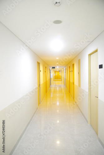 A corridor is a form of hallway that is usually narrow and elongated. Corridors function as connecting passages to parts of a building