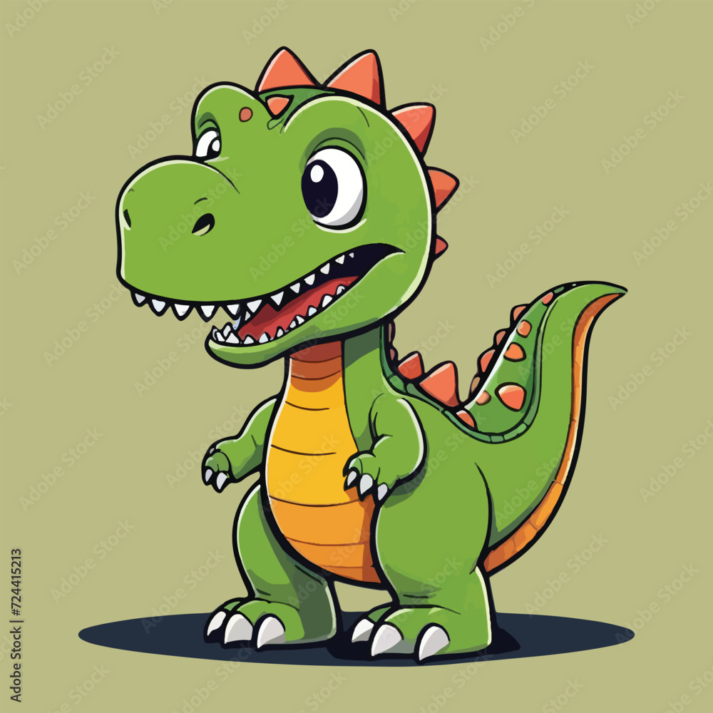 Fototapeta premium vector of cute dino, kids tshirt, element design.