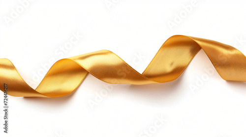Golden satin ribbon