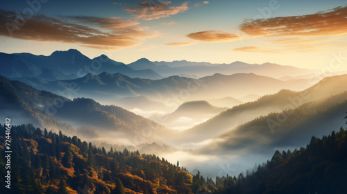 Gorgeous autumn mountain valley © Gefer