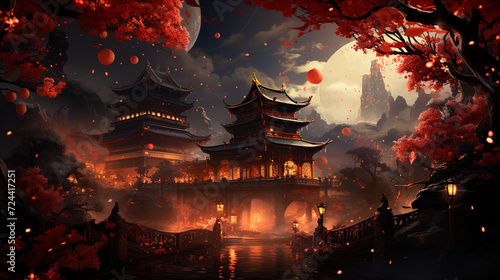 Chinese New Year party event background