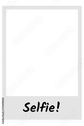 Instant photo frame with the word 