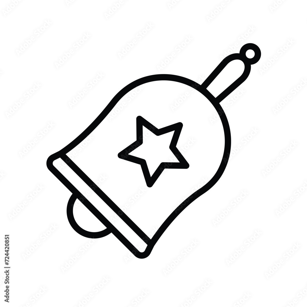 bell icon with white background vector stock illustration