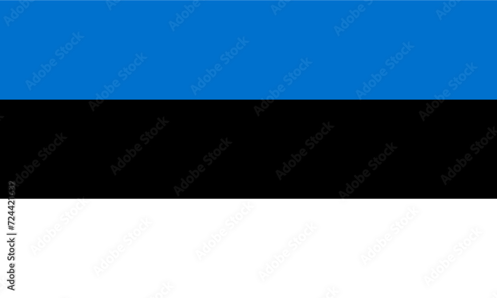 Close-up of blue black and white national flag of European country Estonia. Illustration made January 30th, 2024, Zurich, Switzerland. Close-up of blue black and white national flag of European country Estonia. Illustration made January 30th, 2024, Zurich, Switzerland.