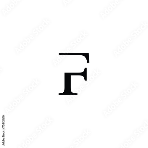 illustration vector graphic design. minimalist letter F logo. Letter F Logotype Icon Design Template.